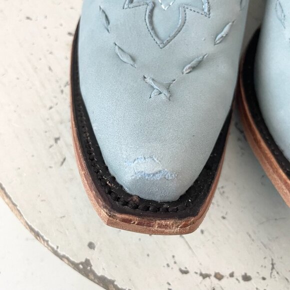 Lane Reverie Womens Cowboy Boots 6.5 Blue Suede Cowgirl Western Knee High Tall - Picture 7 of 13